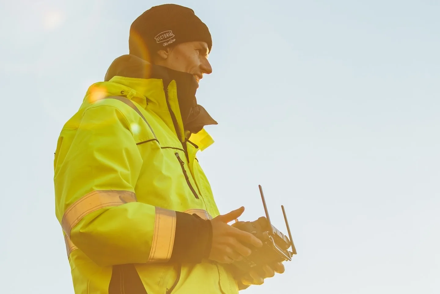 Osprey Inspection drone pilot operating in the field in Norway