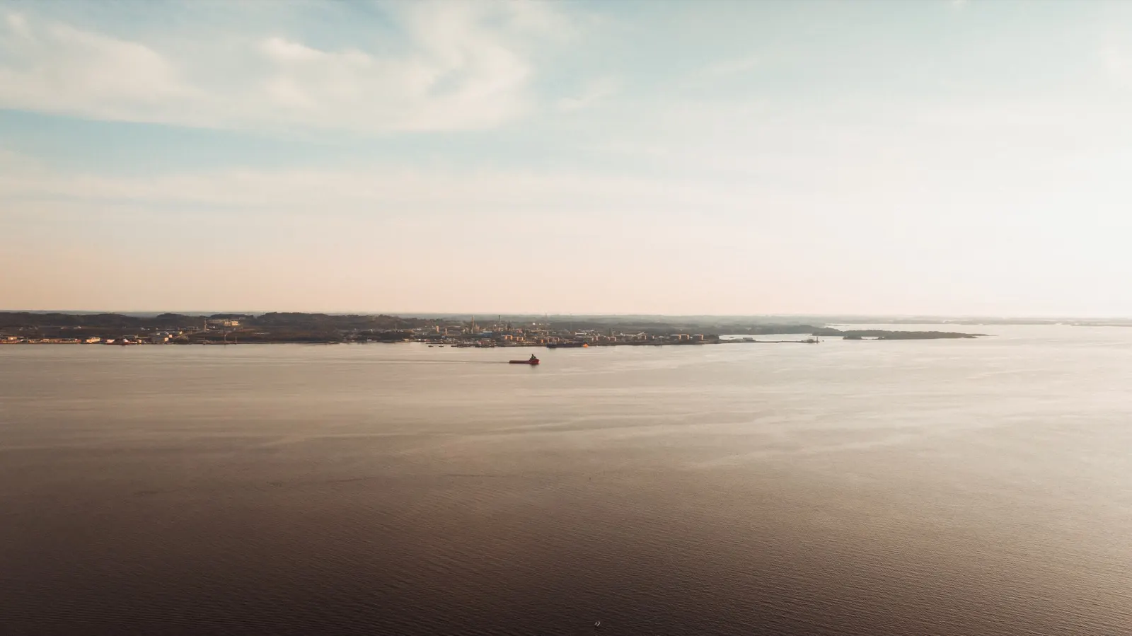 Aerial drone photography, Mongstad industrial site, Norway