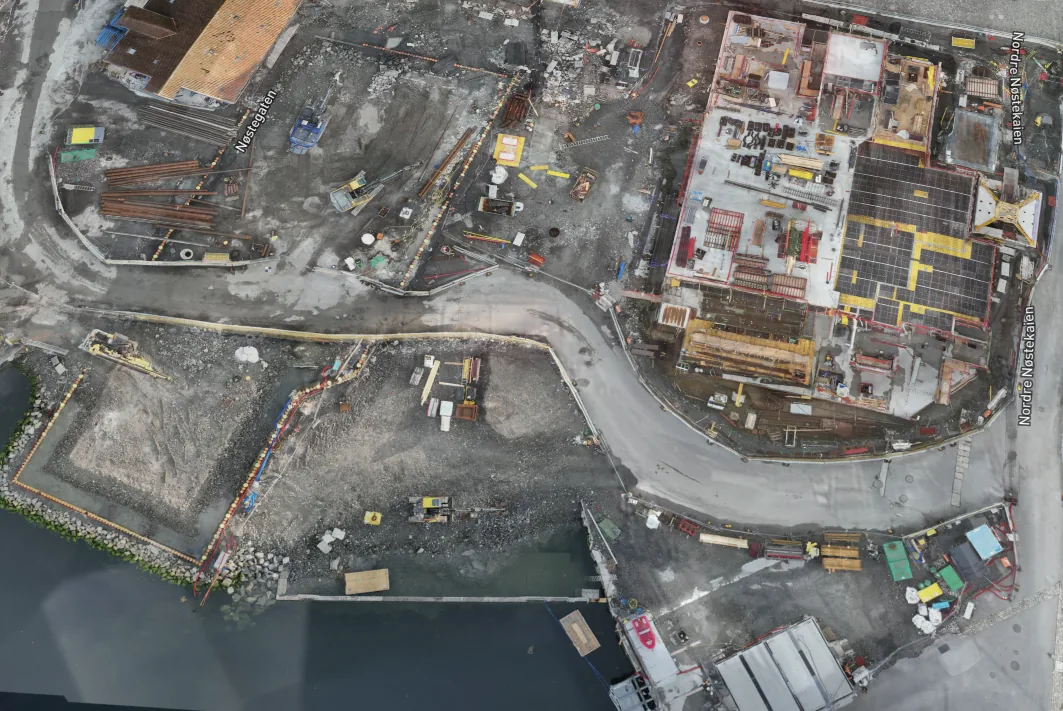 Drone-derived orthophoto — true-scale aerial map produced from overlapping UAV imagery