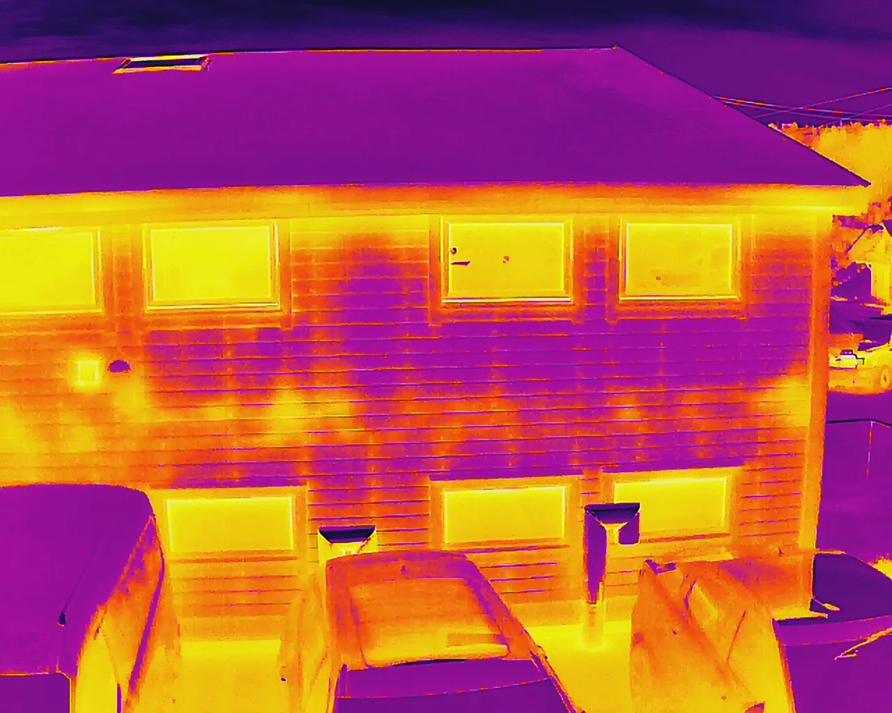 Thermography infrared inspection detecting heat anomalies